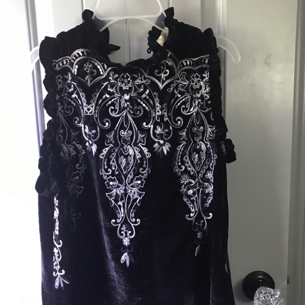 FREE PEOPLE crushed velvet top